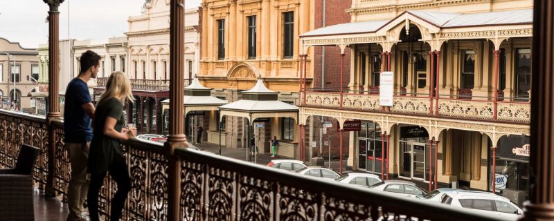 Overlooking Lydiard Street in Ballarat